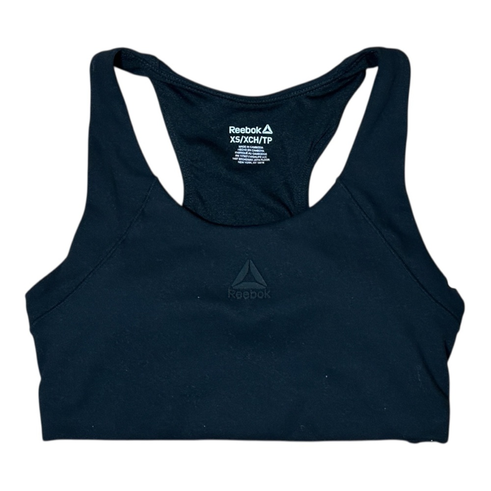 Reebok Black Racerback Sports Bra Medium Support NWT